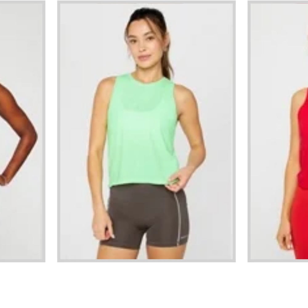 FABLETICS NWT Green Sleeveless Athletic Feather Tech Muscle Tank XL sugared lime